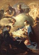 The Nativity with God the Father and the Holy Ghost PELLEGRINI, Giovanni Antonio
